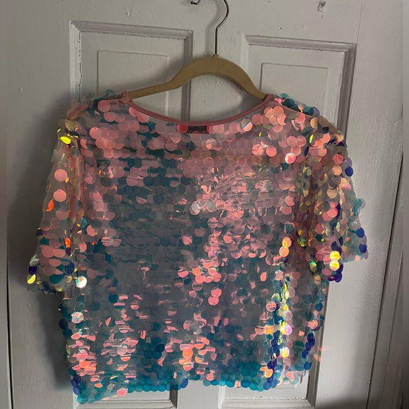 Fun concert iridescent crop top - Picture 3 of 3